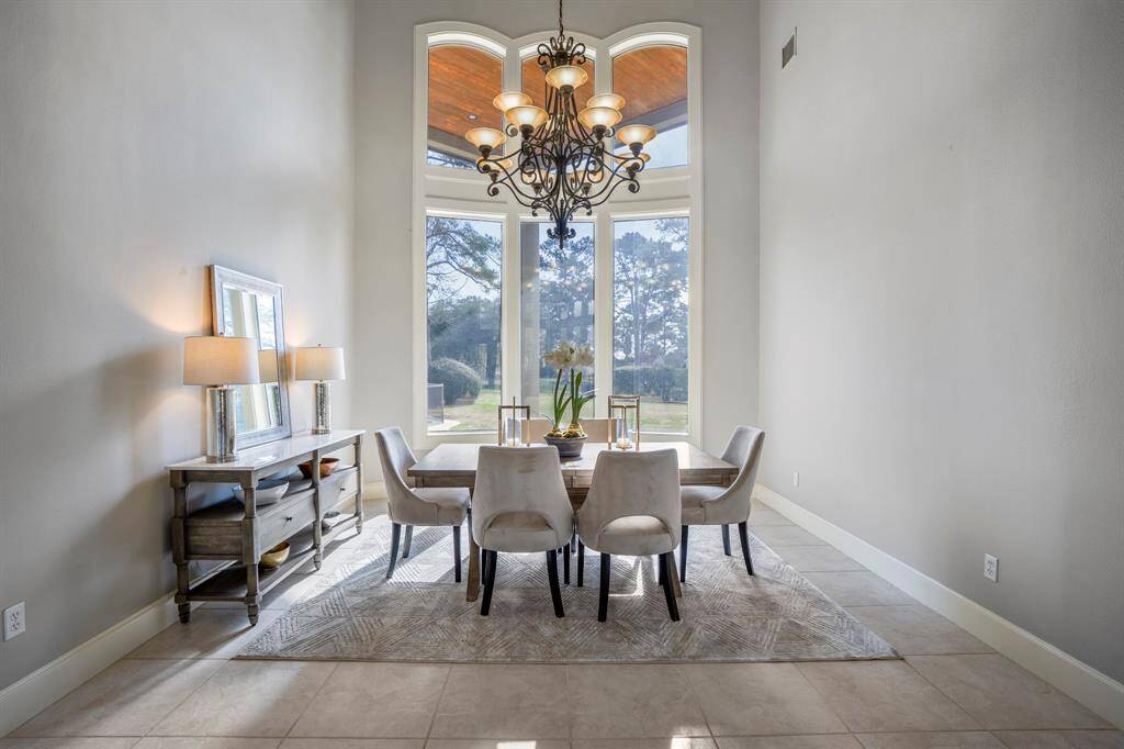 The formal dining room is timeless and elegant and offers great views, comfort, spacious living for years of fun and enjoyment for your family.