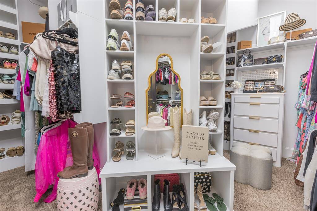 Dream closet provides lots of storage and hanging space
