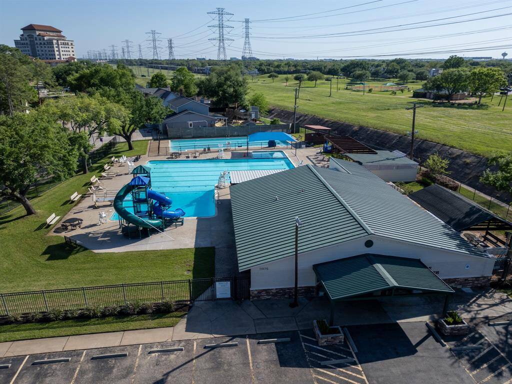 Meadows Place pool and community center.