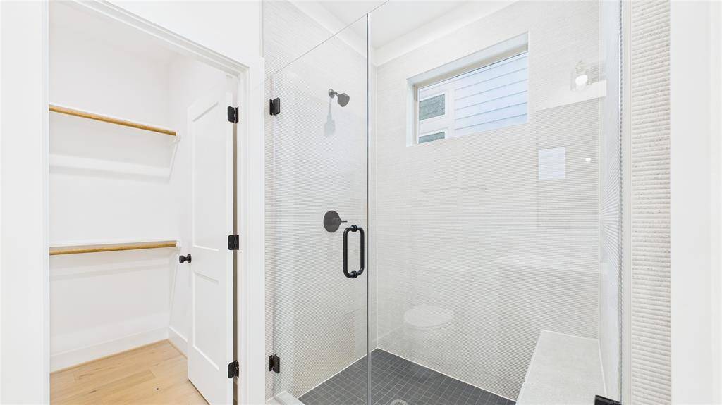 First floor walk-in shower
