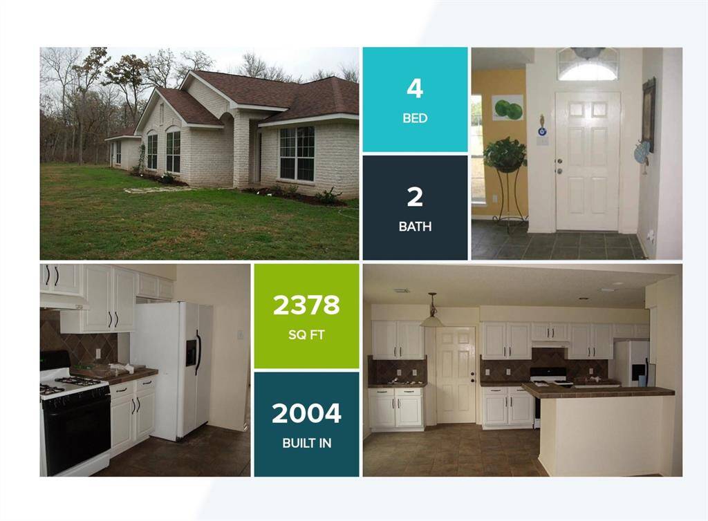 This spacious 2,378 sq ft home, built in 2004, features 4 bedrooms and 2 bathrooms. The exterior showcases a modern brick design, while inside, you'll find a welcoming entryway and a kitchen with ample cabinetry and countertop space. Perfect for families seeking comfort and style.