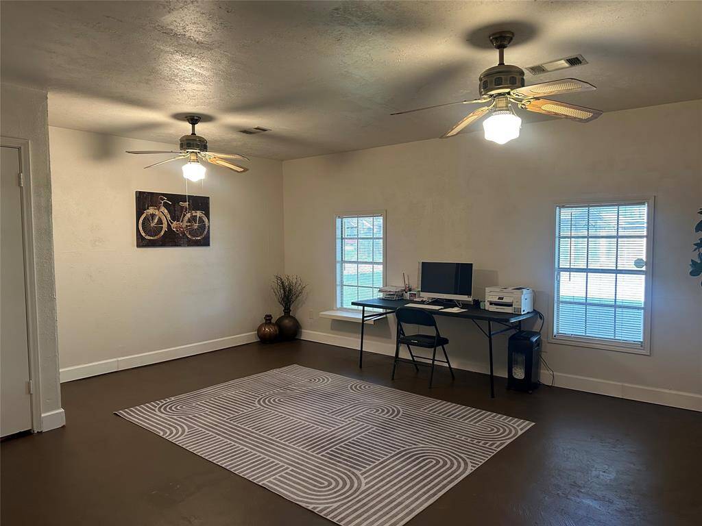 Flex space that is ready for you to use for whatever your needs are.  Great office space, media room, fitness room.