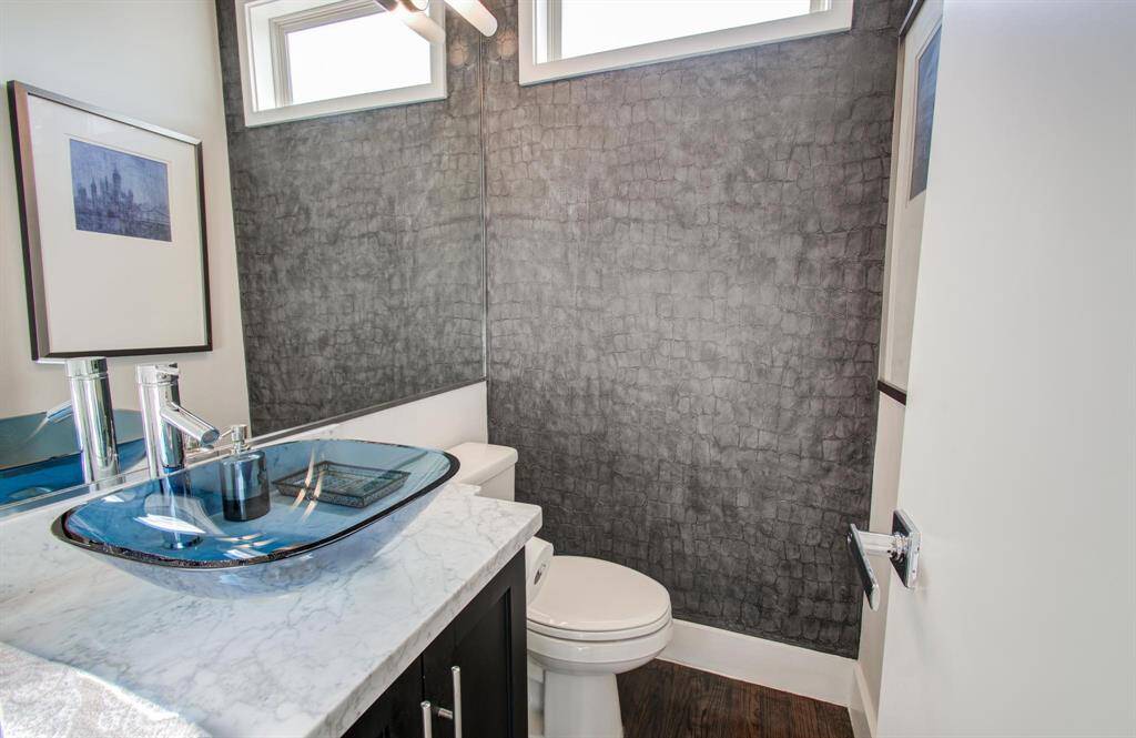 One of two half bathrooms, this one located on the 2nd floor.