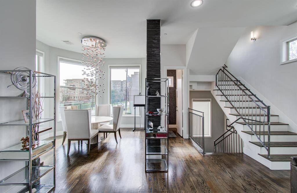 Gorgeous stair case and incredible views from the 2nd floor living space!