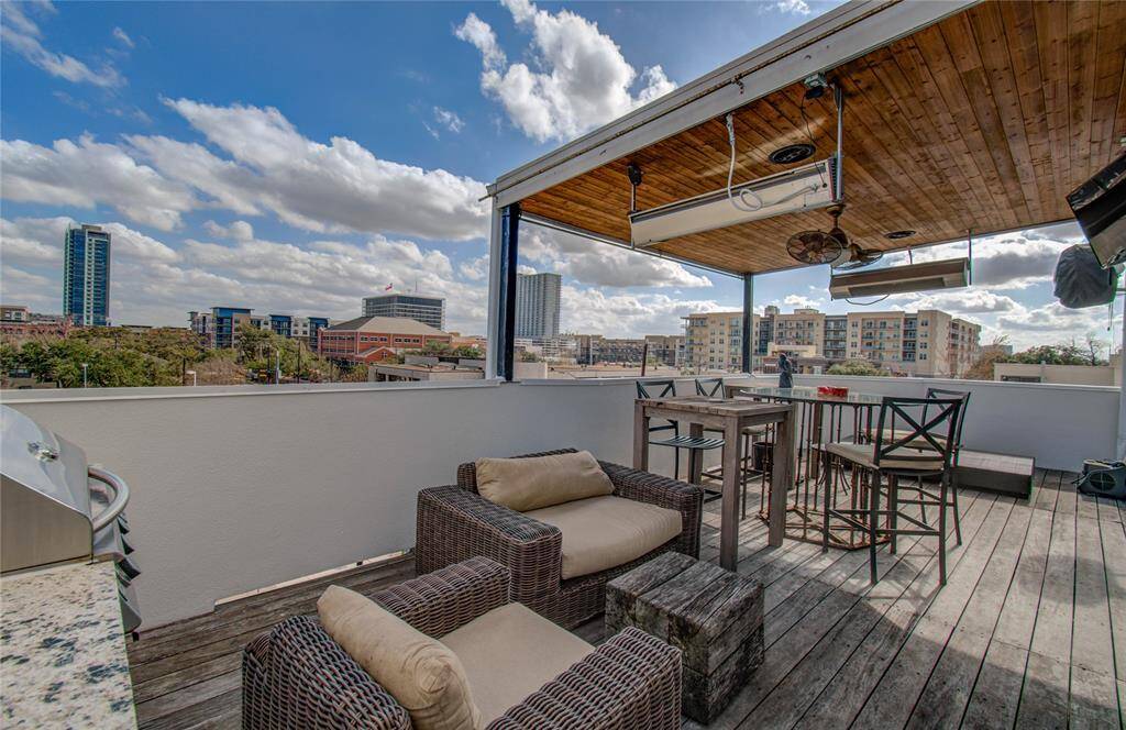 Views from every side of this roof top deck.