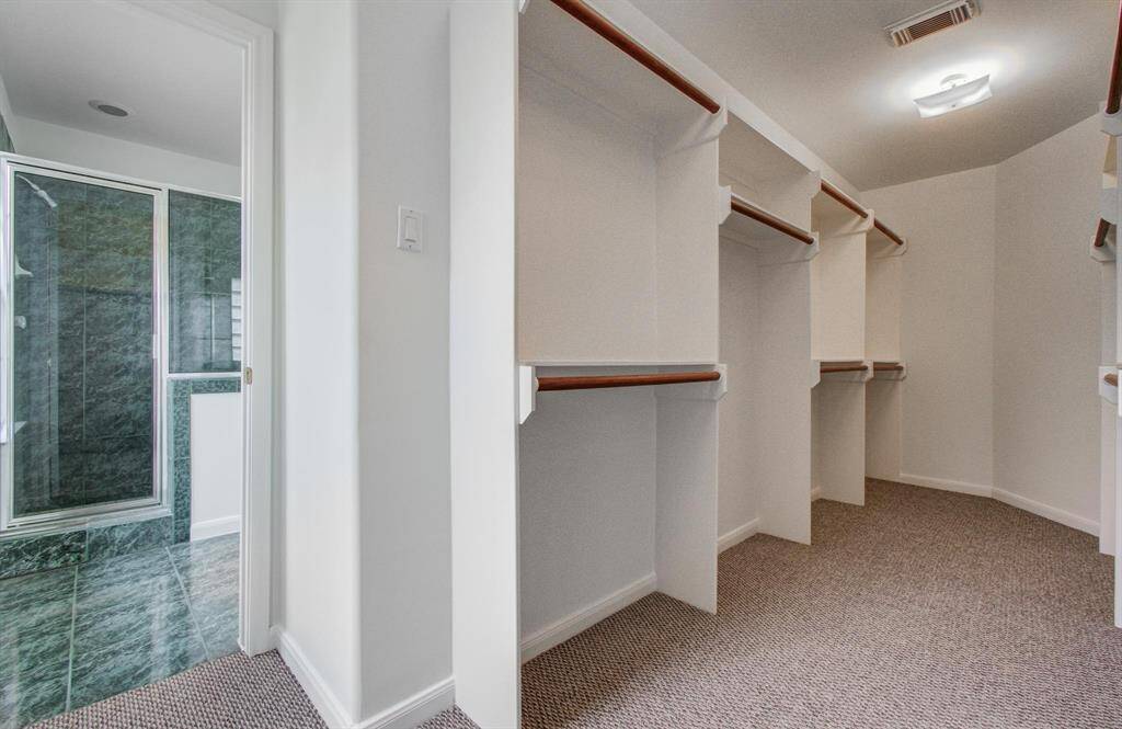 Oversized primary closet with window