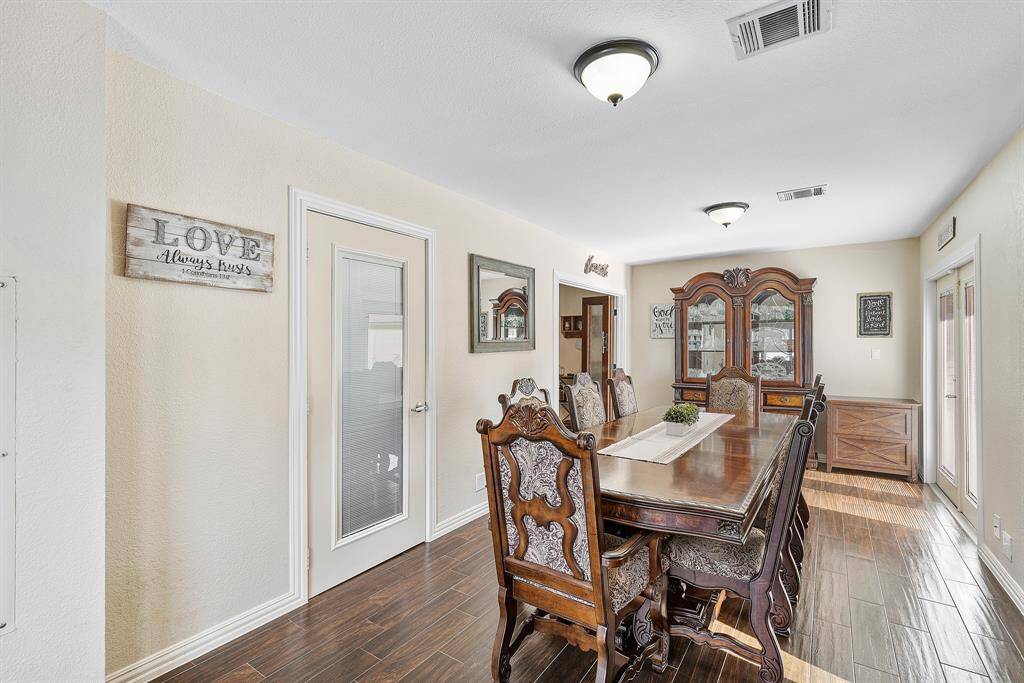Formal dining. Could be used as game room or theater!