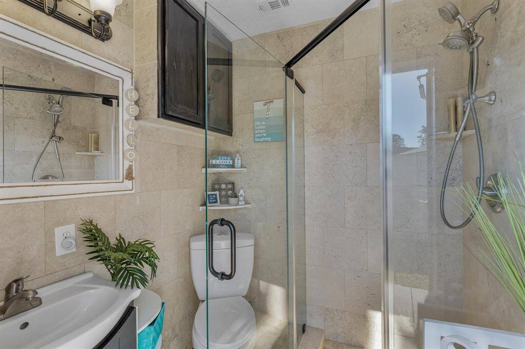 FULL bathroom outside.