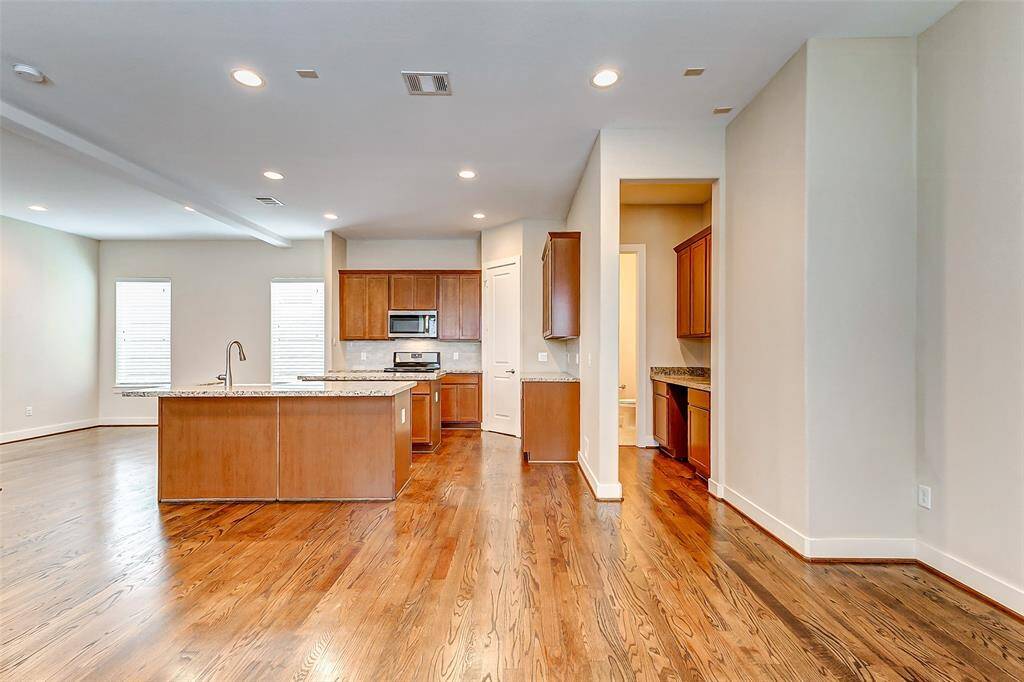 From living room entry into half bath on main floor.