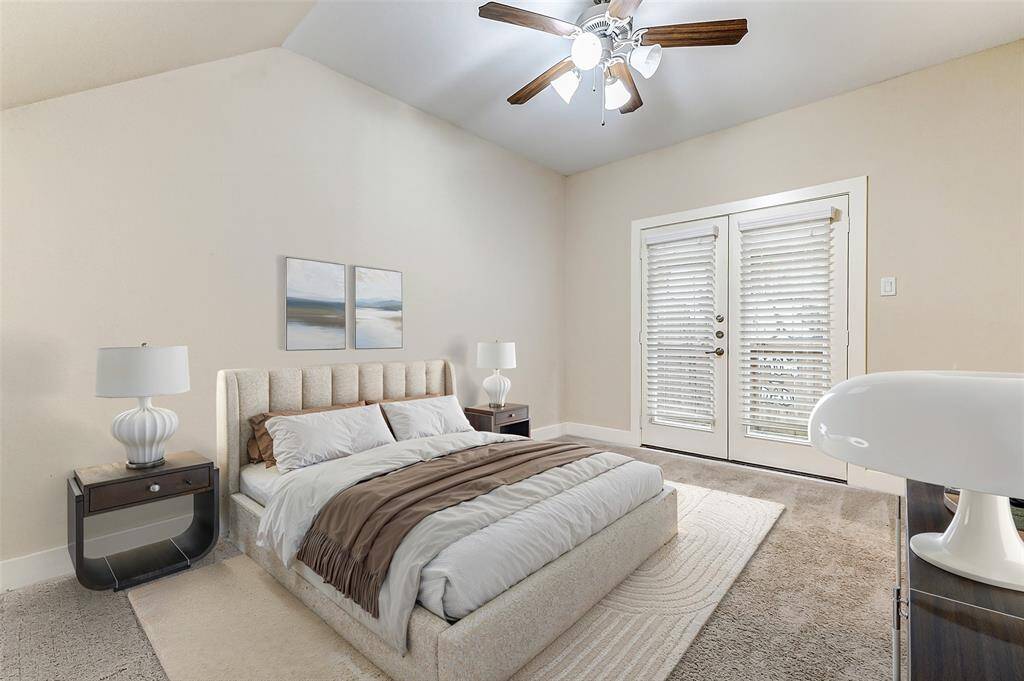 Versatile downstairs room opens into foyer; has it's own private full bath. Perfect for a home office, fitness room. or guest bedroom   Virtually staged.