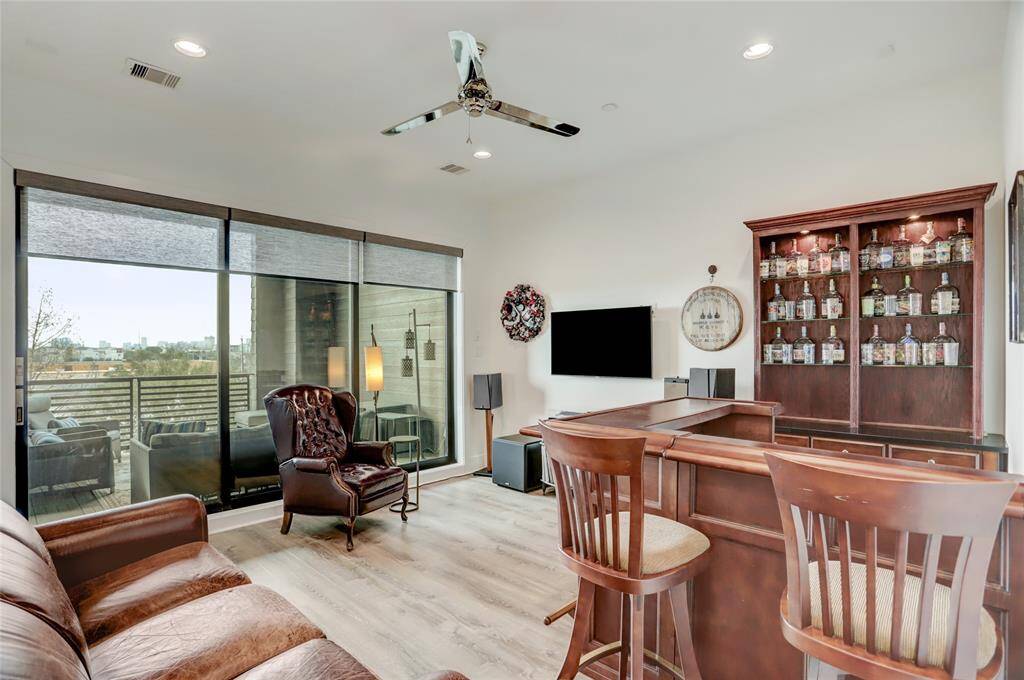 The top-floor recreational room.