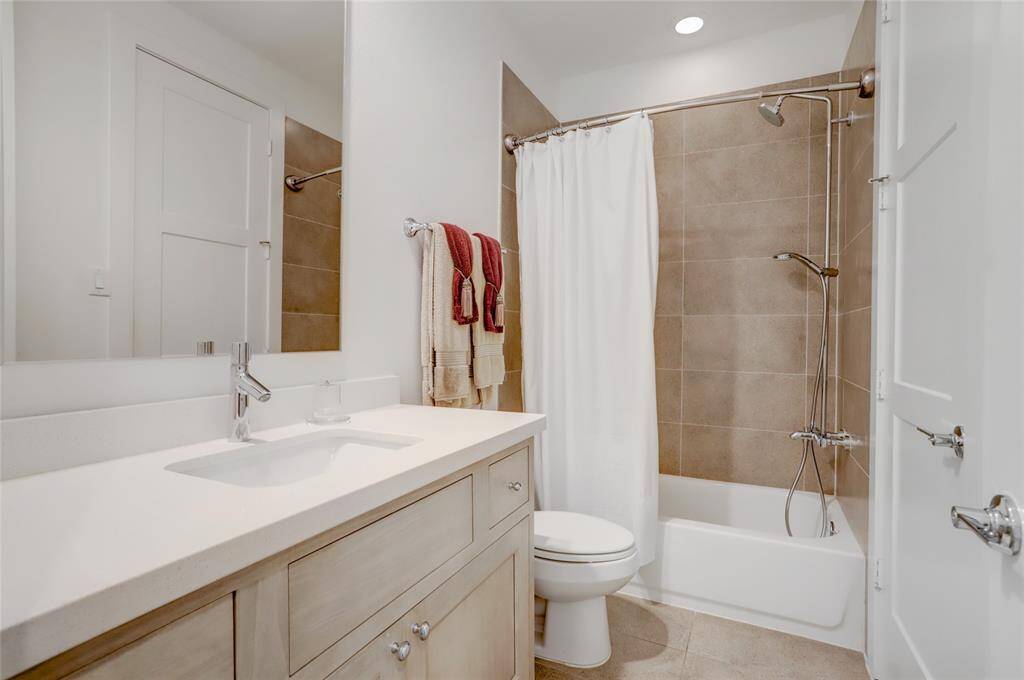 The 4th floor secondary bathroom.