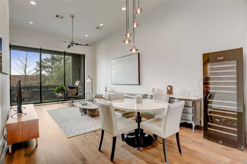 The main living and dining area.