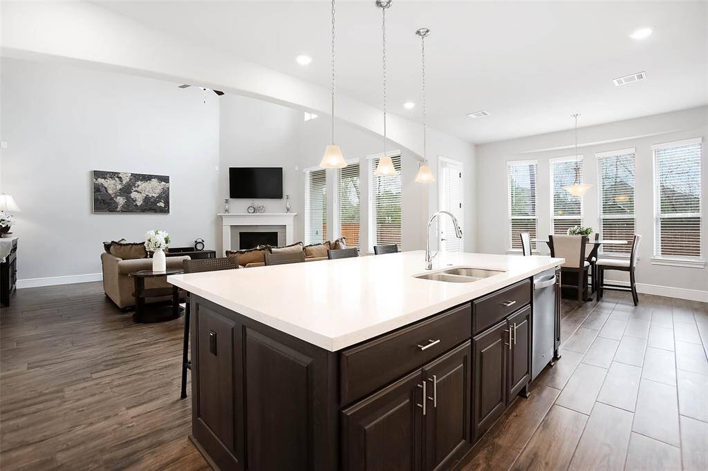 This charming and spacious dining area offers the perfect setting for sharing meals and making memories with friends and family.