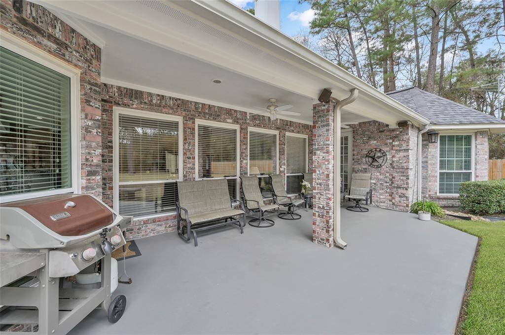 Spacious outdoor patio