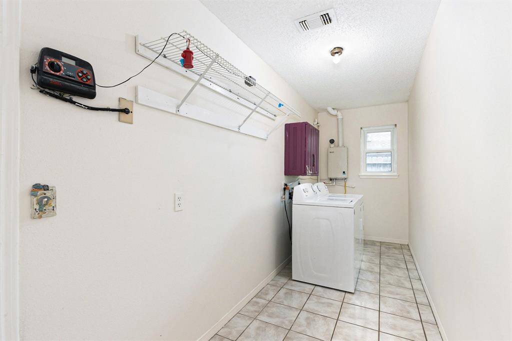 View of the large laundry room.