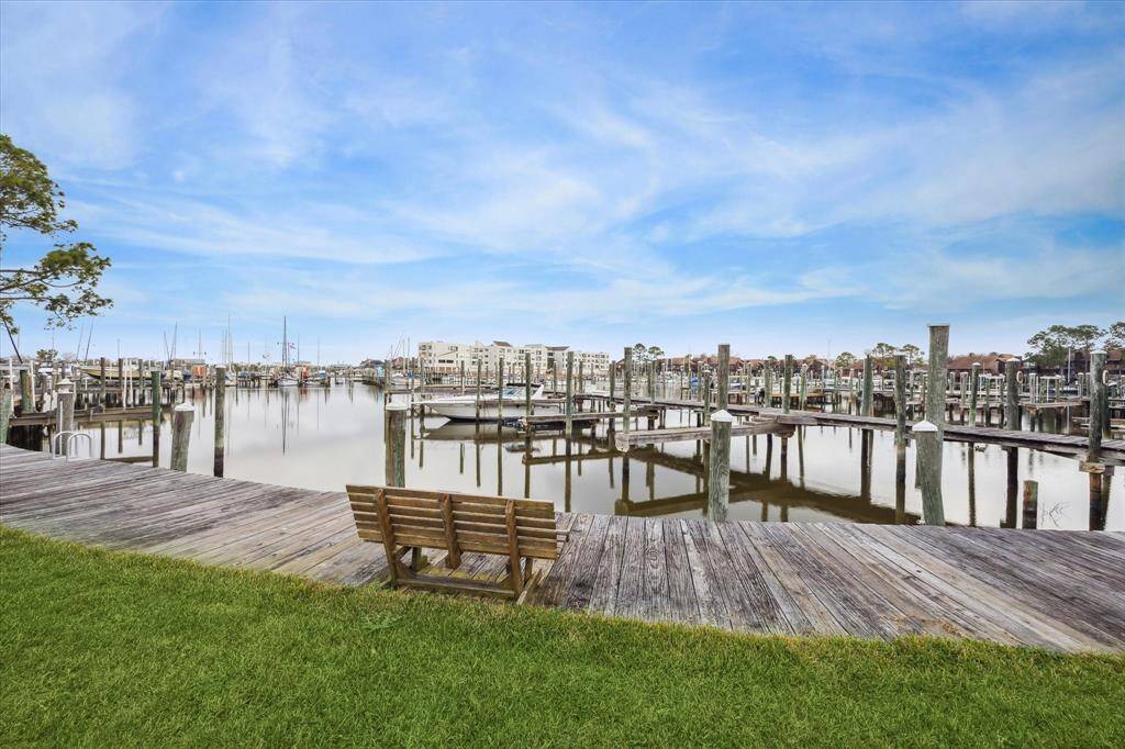 THE MARINA FEATURES A BOARDWALK AND BENCHES GIVING YOU A NICE AREA TO WALK AROUND THE MARINA.