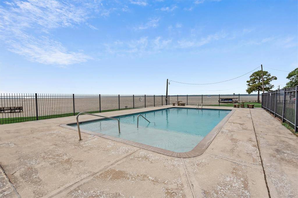 Community pool overlooking the lake