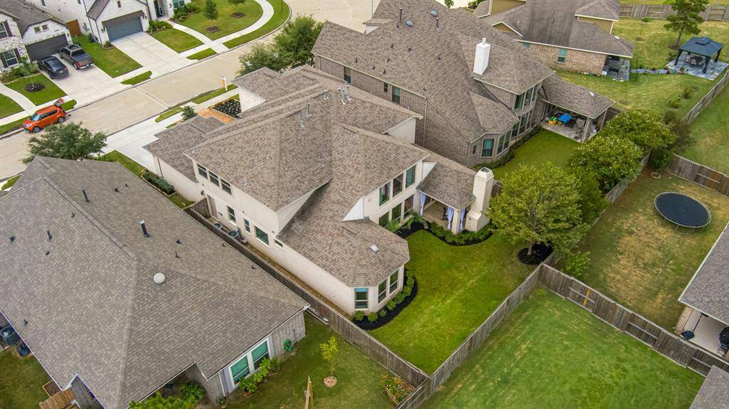 This is an arial view of the backyard to show how spacious and private it is.