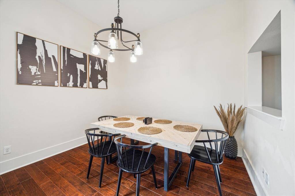 The Dining Area measures 13x10 and is located off the Kitchen/Living Area.