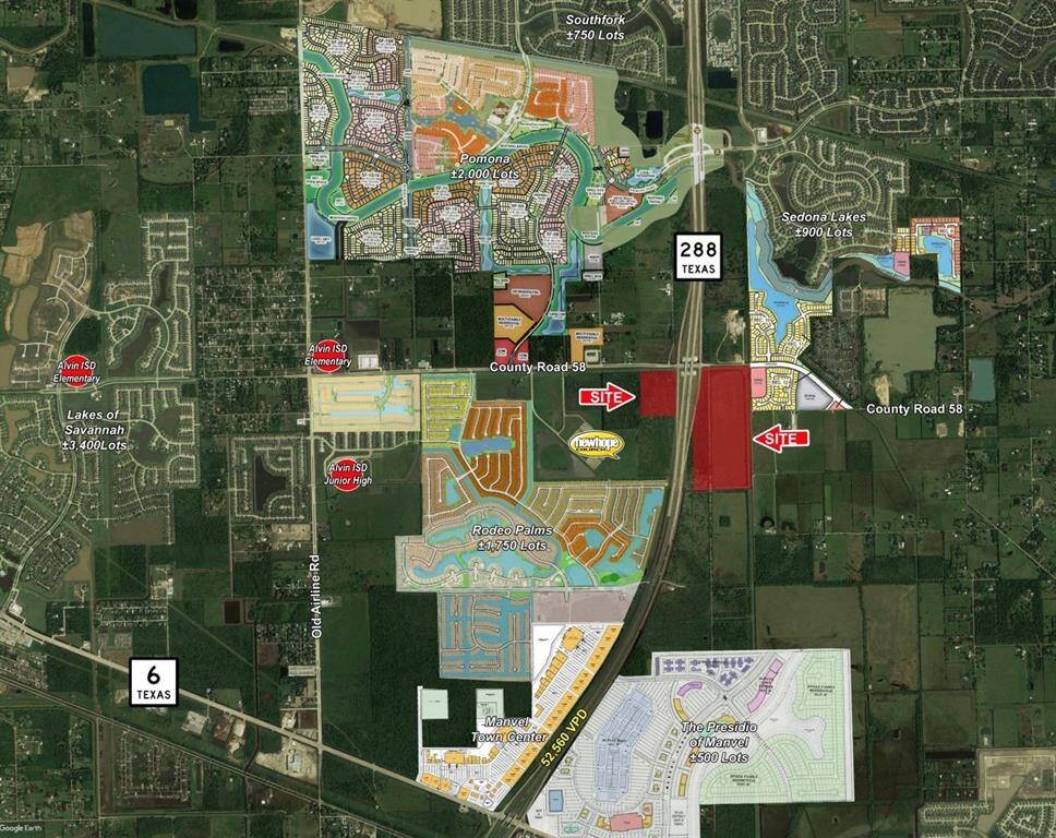 Manvel development map