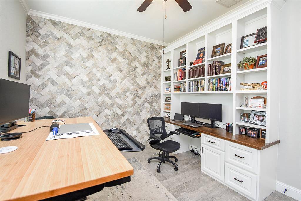 The seller has added a built in for the study!