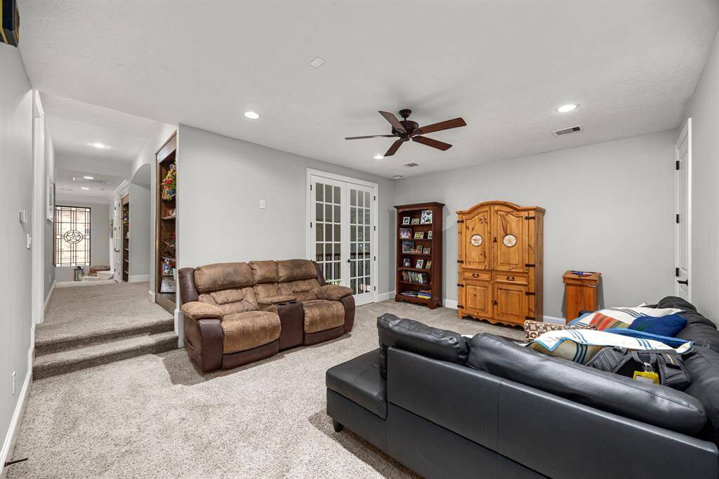 Upstairs game room