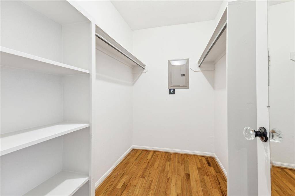 Spacious primary walk in closet