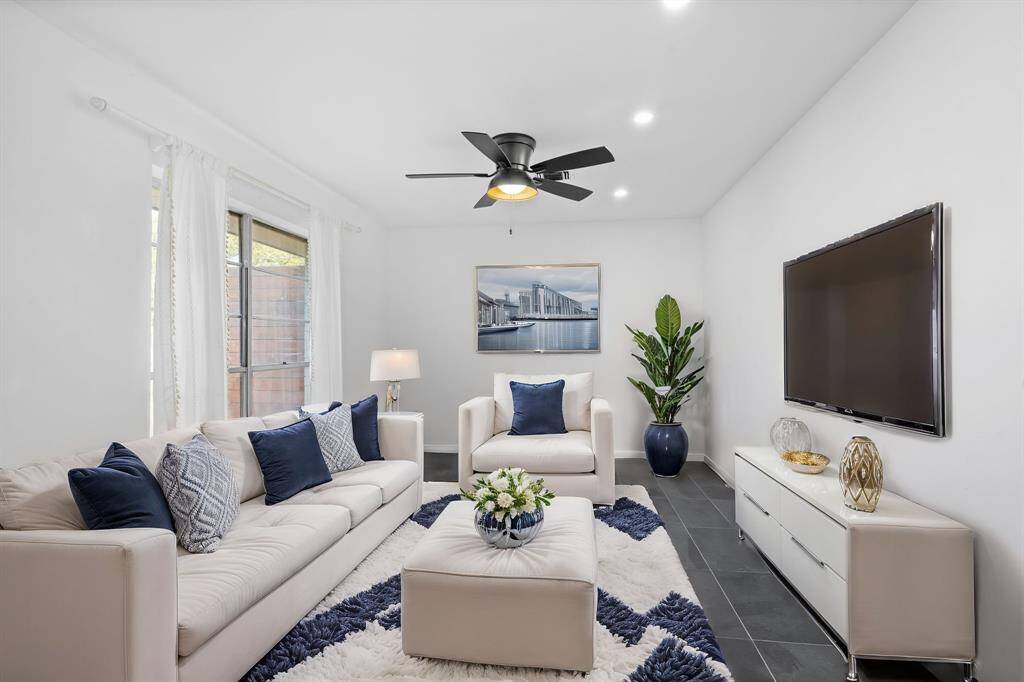 front living area digitally staged
