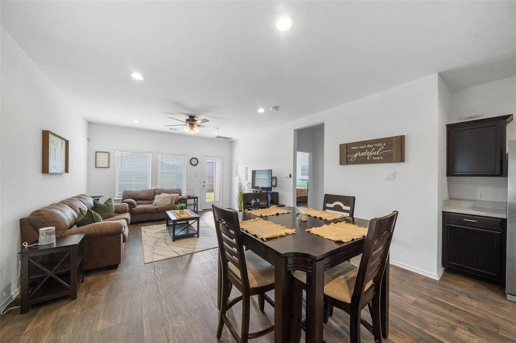 Ample natural light floods this home.