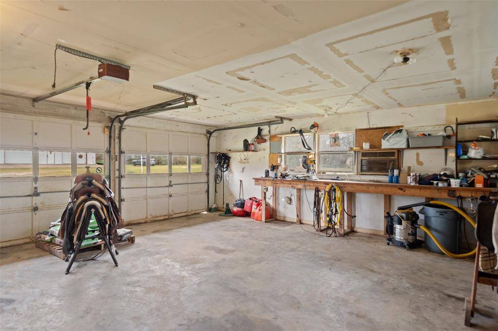 Enjoy a nice workspace inside the two car garage!
