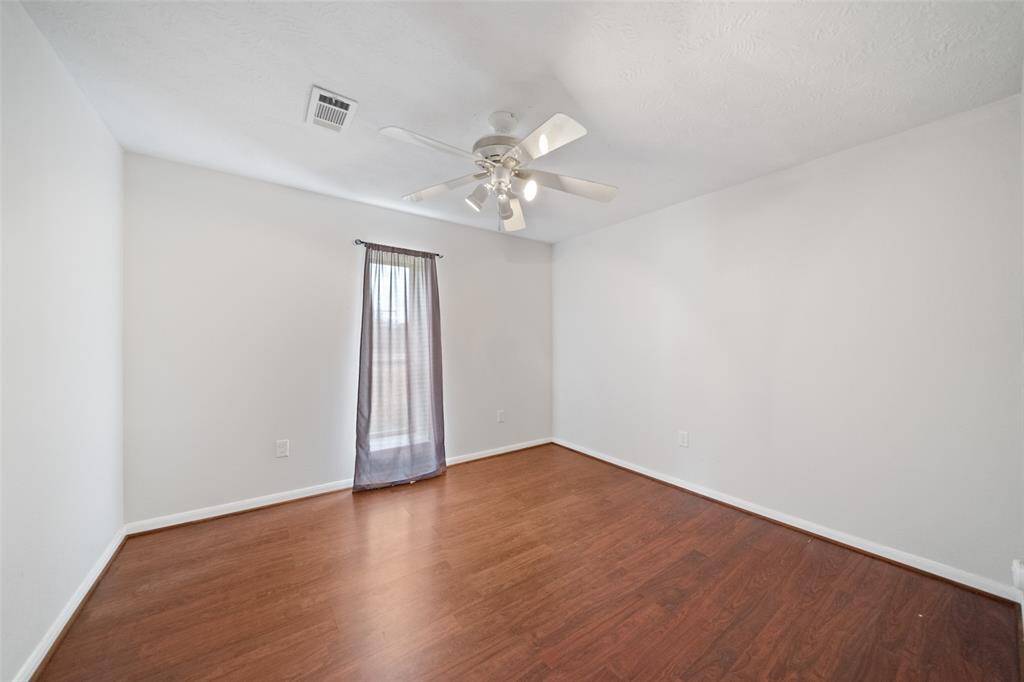The bedroom is super spacious!