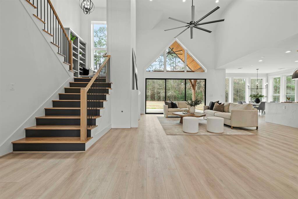 Living room/kitchen open concept.