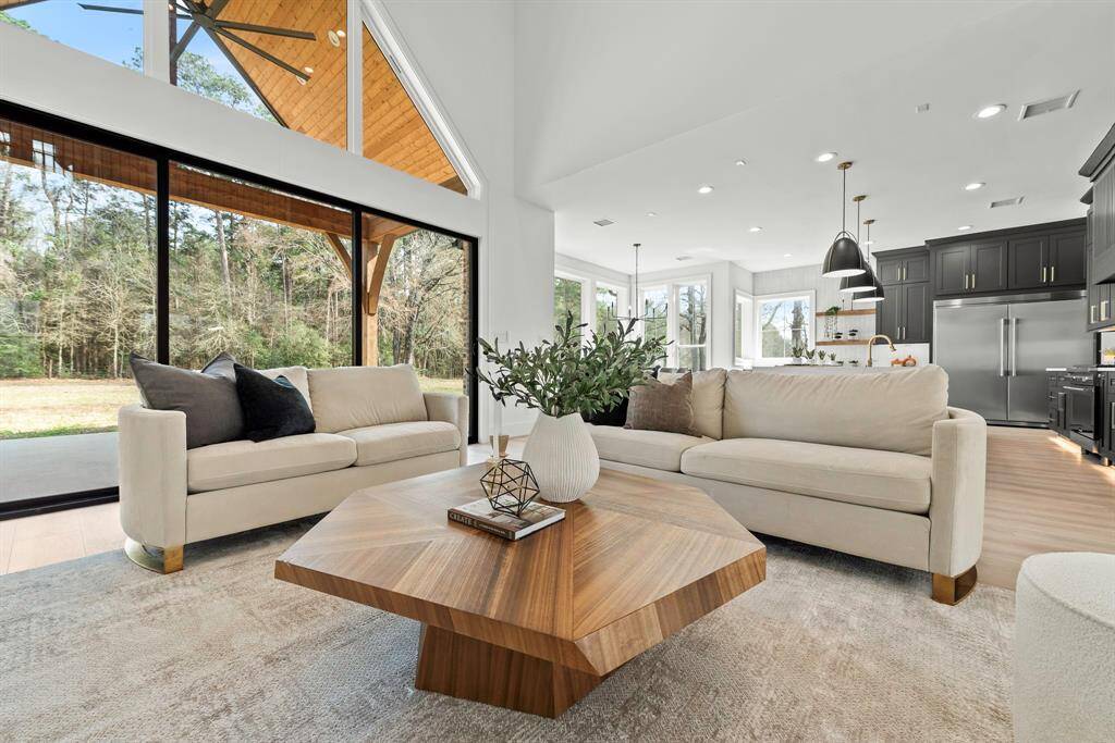 Spacious Seating in living room.