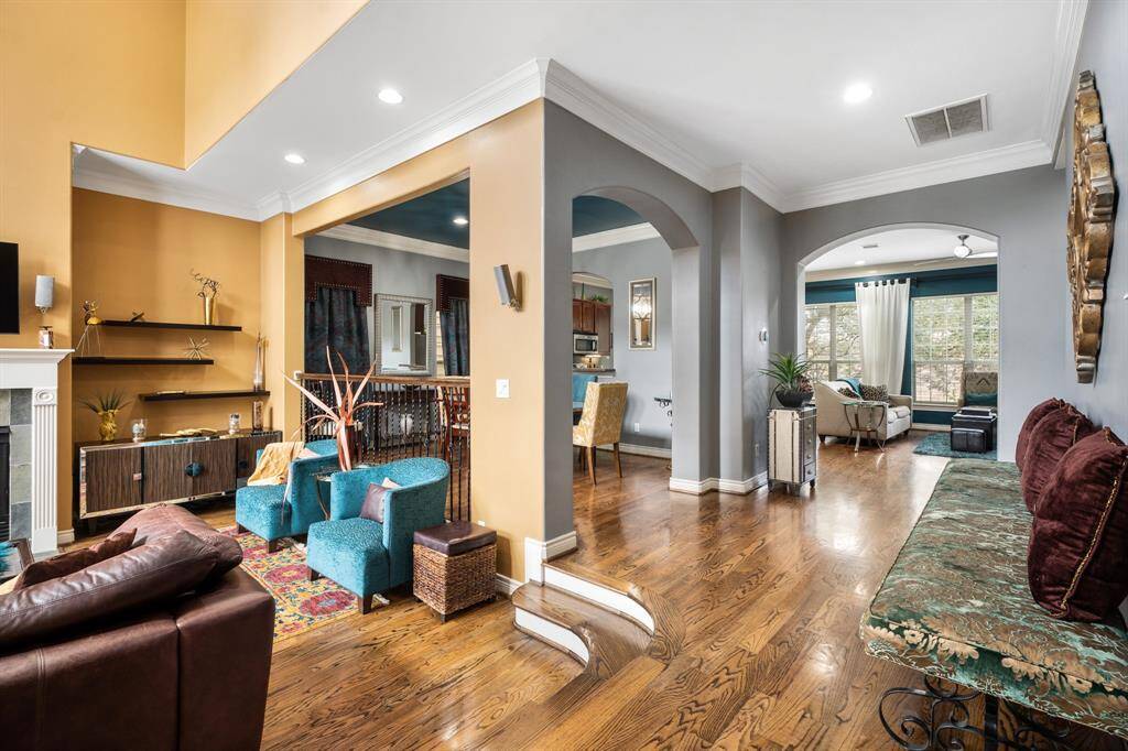 Elegant hardwood floors flow effortlessly throughout the 2nd floor