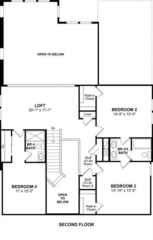 The El Paso floor plan by K. Hovnanian Homes. 2nd floor shown. *Prices, plans, dimensions, features, specifications, materials, and availability of homes or communities are subject to change without notice or obligation.