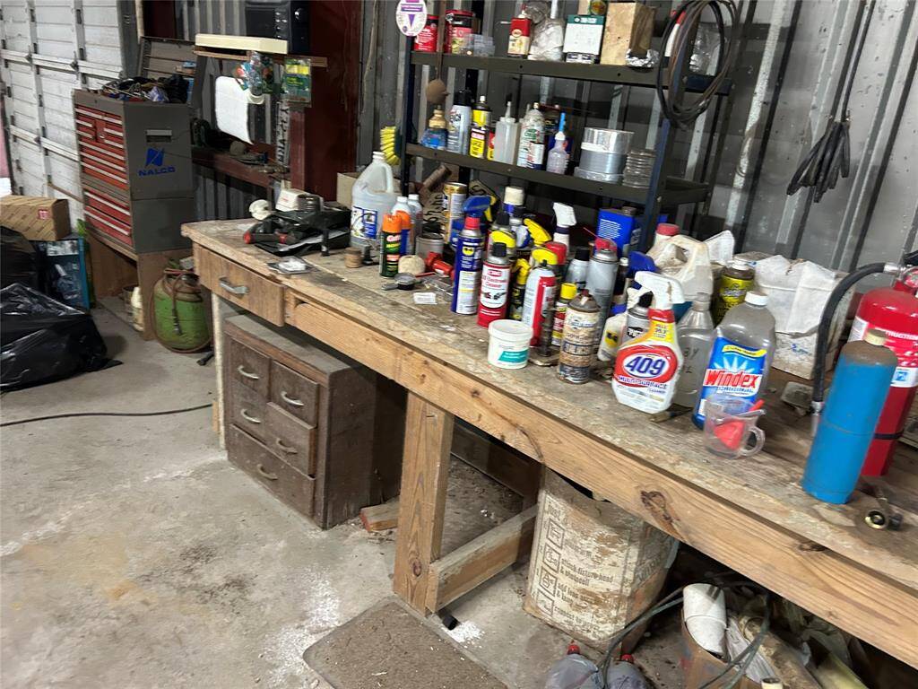 These are the work benches in the barn