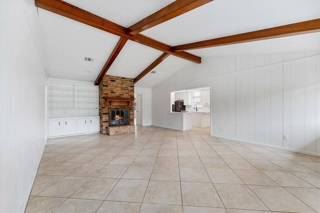 Warm and spacious living-family room...
