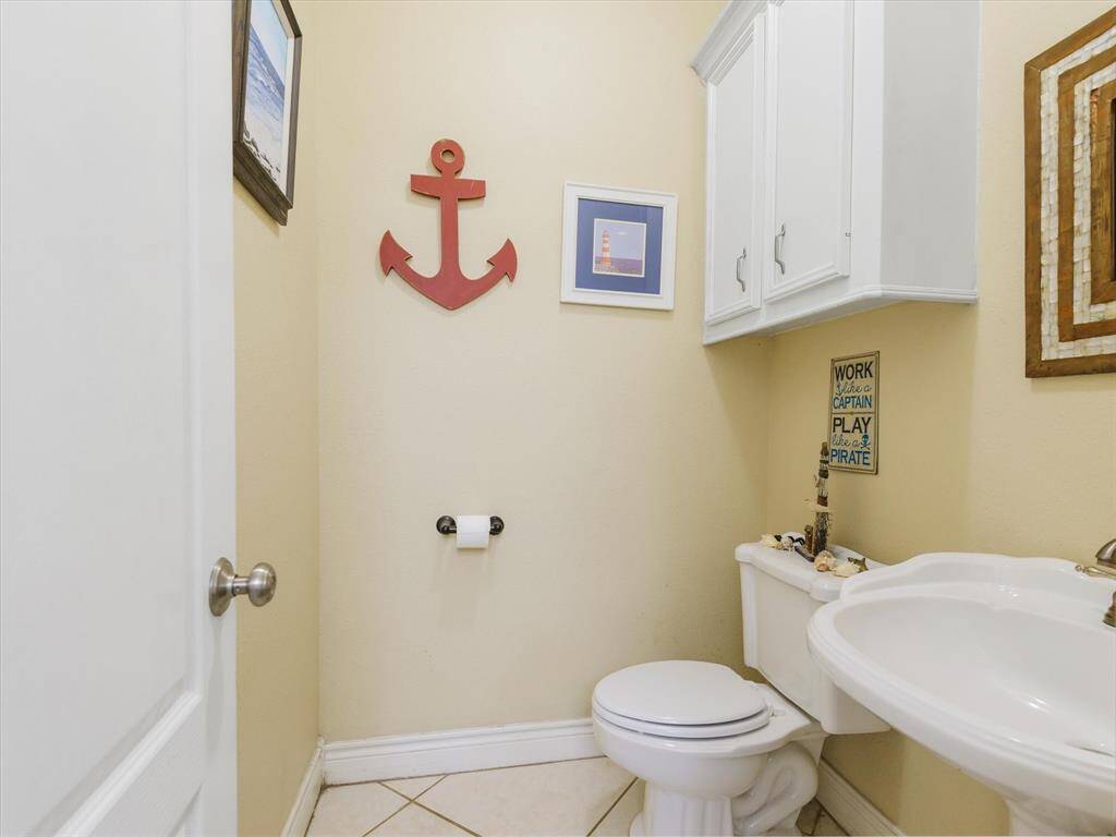 Half bath downstairs.