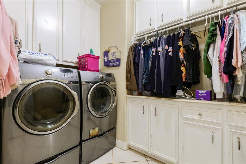 Utility room with plenty of storage space.