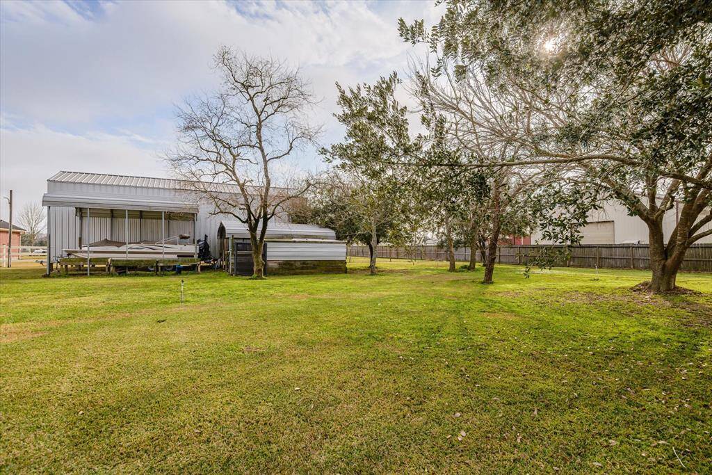 Land outside of the fenced back yard area.