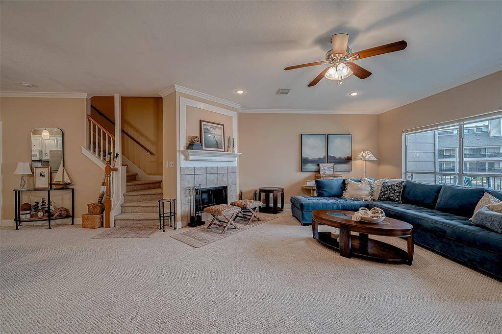 view from kitchen towards living room (open concept kitchen, dining and living area)