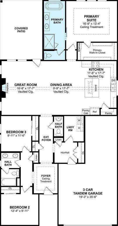 The Tacoma floor plan by K. Hovnanian Homes. 1st floor shown. *Prices, plans, dimensions, features, specifications, materials, and availability of homes or communities are subject to change without notice or obligation.