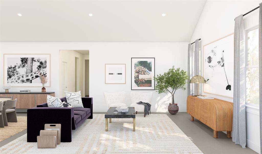 Impressive great room with vaulted ceilings (*Artist rendering used for illustration purposes only.)