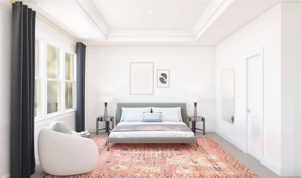 Relaxing primary suite (*Artist rendering used for illustration purposes only.)