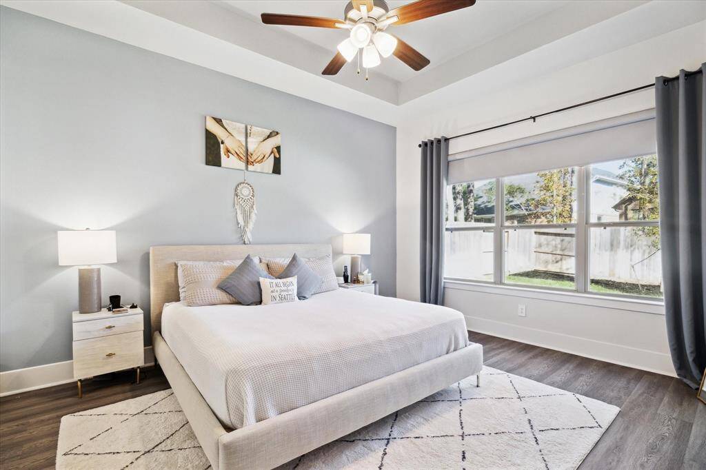 The master bedroom is spacious and bright!