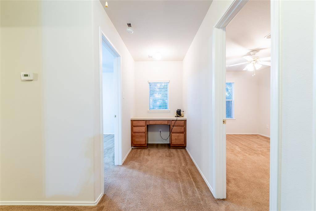 Built in desk and office area