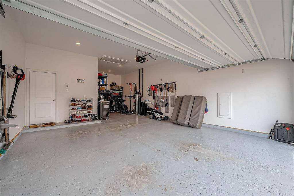 Spacious 3-car tandem garage.