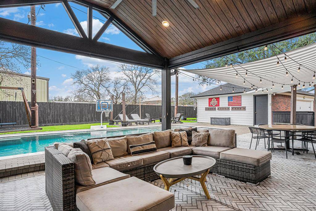 Large covered patio