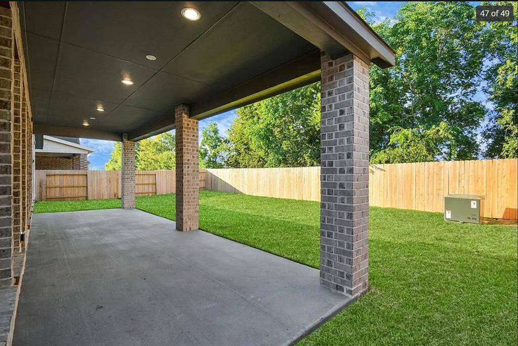 Large covered patio